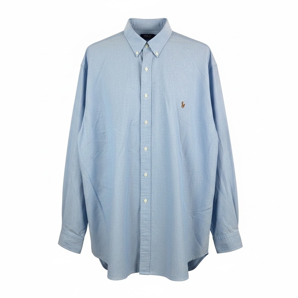Polo Ralph Lauren Button Down shirt sz 4XB Blue Cotton Oxford preppy career